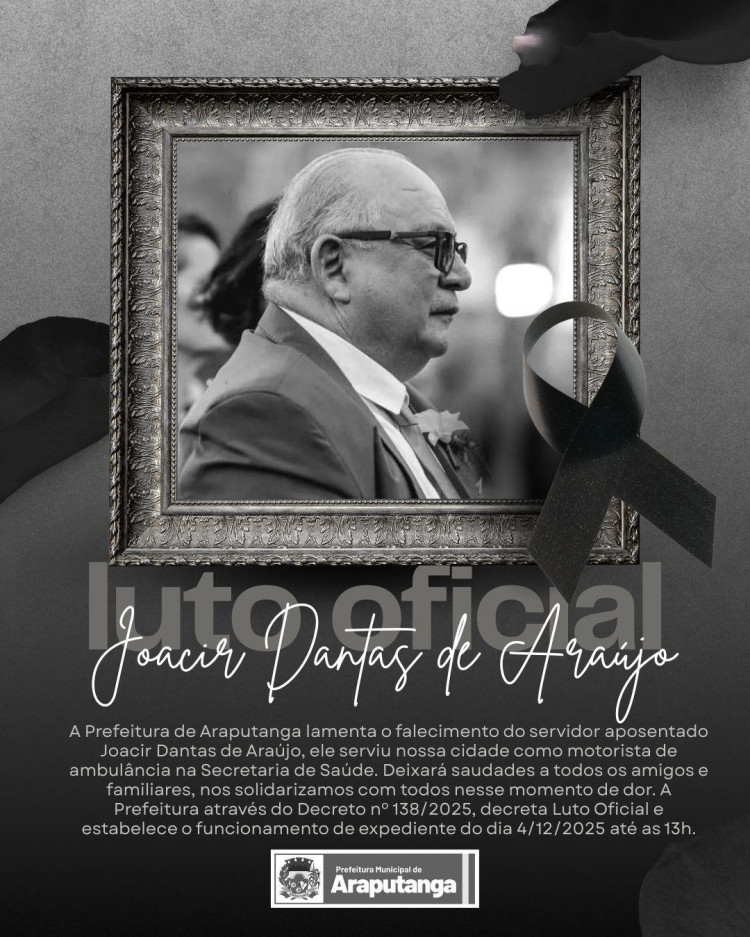 LUTO OFICIAL | Joacir Dantas de Araújo